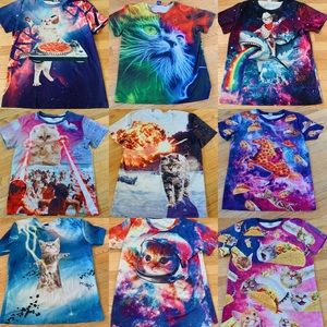 HUGE LOT of 14 Shirts | Hilarious Animal Galaxy Men/Boy Shirts Size Medium
